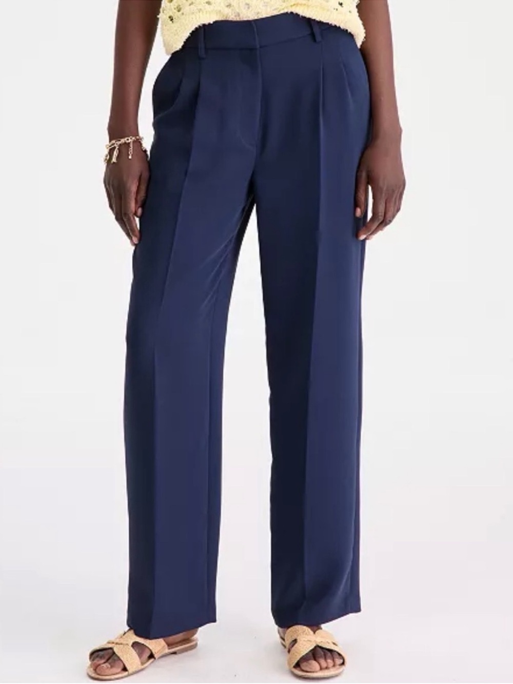 On 34th Navy High Rise Wide Leg Trouser Pants Size 12